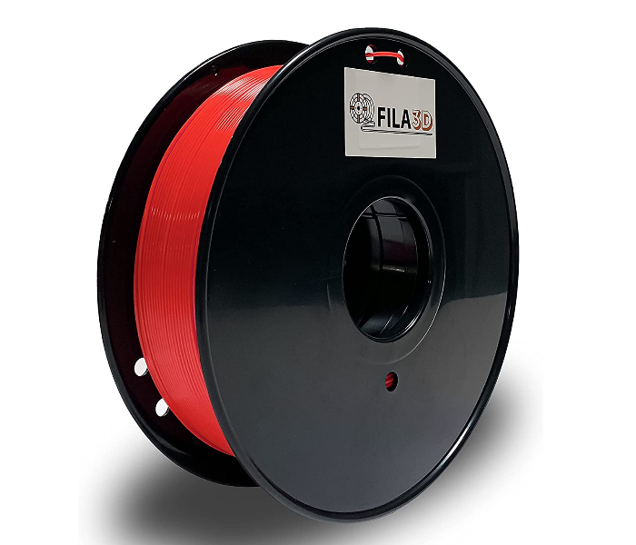 Fila3D 1.75mm PETG 1Kg 3D Printer Filament - Transparent Red 2 in UAE
