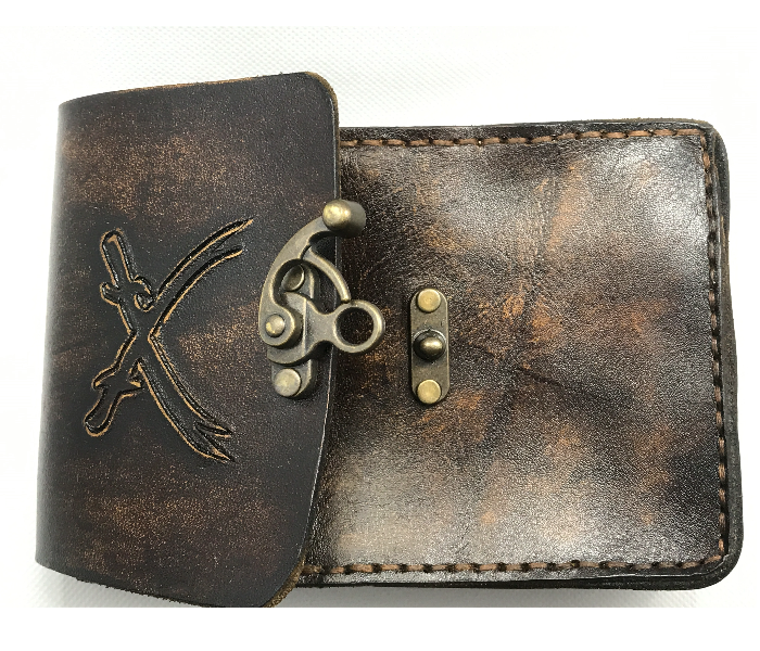 Handmade Small Leather bag for Men- Brown 3 in UAE
