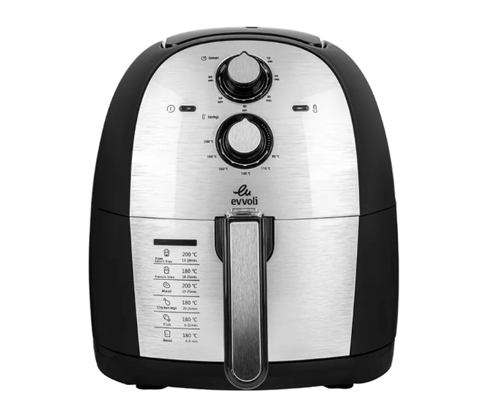 Evvoli VKA-AF5501B 5.5L 1700W Multifunction Air Fryer With Timer and Temperature Control 6 Preset Programs - Black and Grey 2 in UAE
