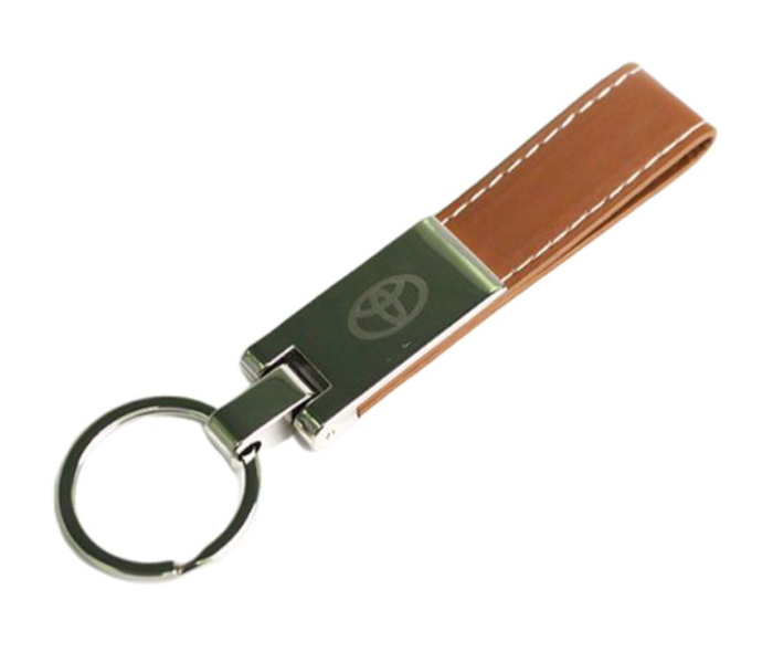 Carabiner Lock Auto Car Long Keychain for Toyota - Brown and Silver 1 in UAE