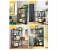 Foldable 5 Tier Storage Shelf Unit with Wheel - Black 3 in OMAN