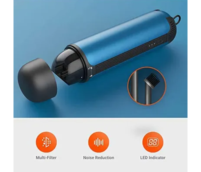 Porodo 80W Portable Vacuum Cleaner - Black and Blue 5 in UAE