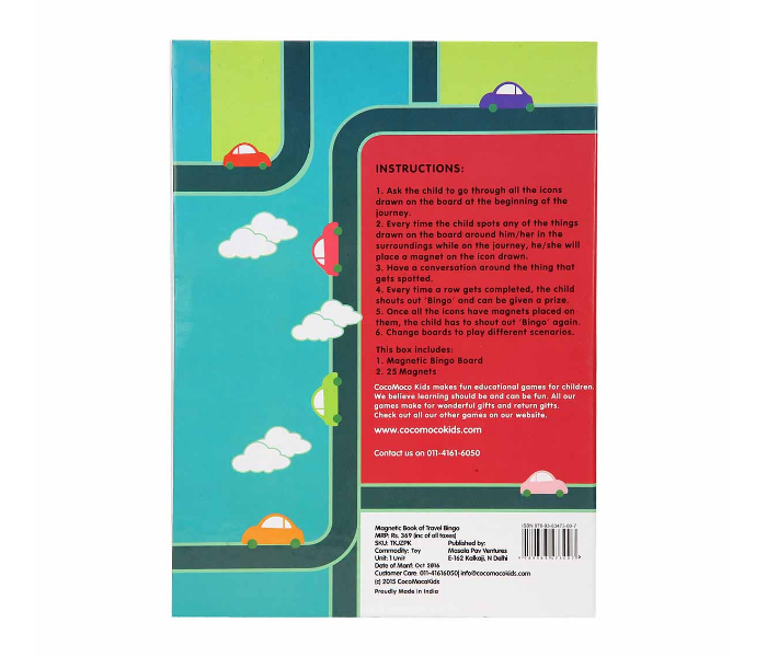CocoMoco Kids Travel Bingo with Magnets Educational Game 4 in UAE