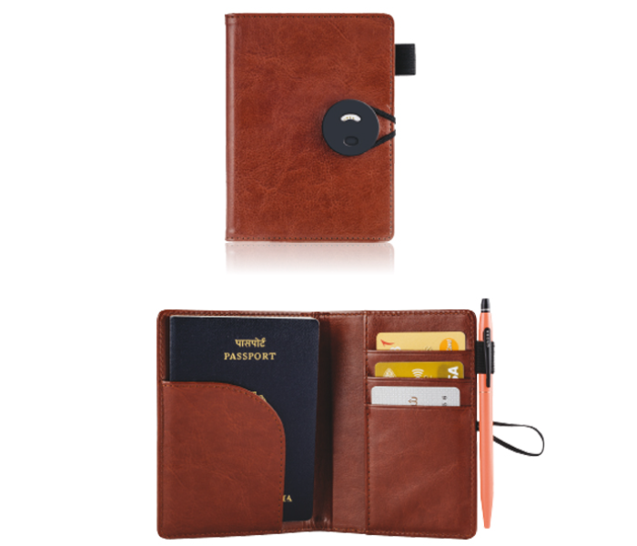 Generic 142G-1 Anti Lost Passport Holder - Brown 1 in UAE