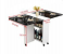 3 in 1 Rolling Dining Table Set Marble Folding Dining Table Movable Wood Office Table Kitchen Storage - White 4 in OMAN