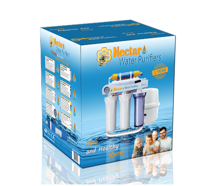Nectar NC-6ST-PGS-01 6 Stage Reverse Osmosis Drinking Water Filter System with Stand and Pressure Gauge 2 in UAE