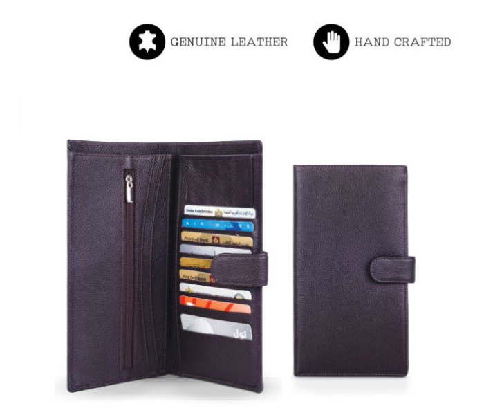 Generic 99G-3 High Quality Travel Leather Wallet Travel - Black 1 in UAE