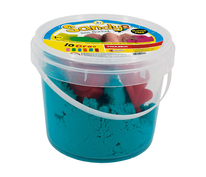 Lisciani 1 Kg Sandy Sea Bucket with Plastic Molds 1 in UAE