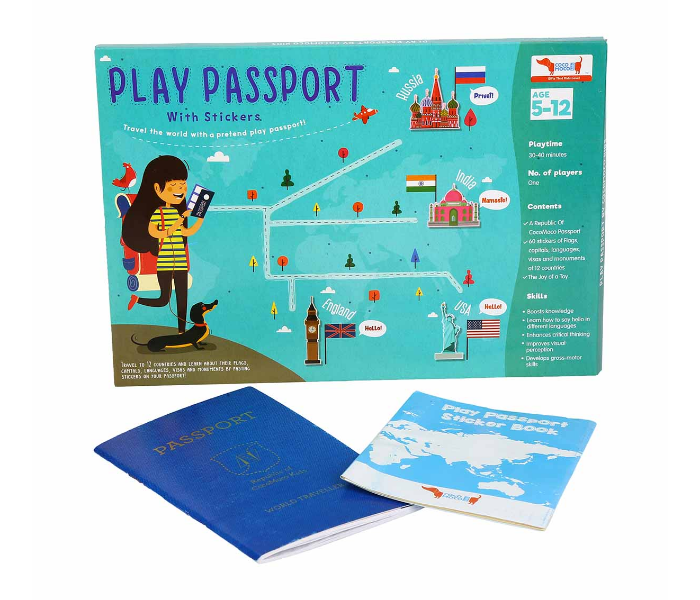 CocoMoco Kids Play Passport with Stickers Activity Kit 1 in UAE