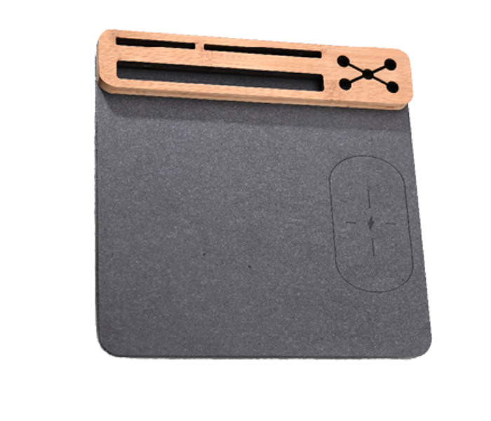 Generic EM60501 Wireless Bamboo Pad - Grey 1 in UAE