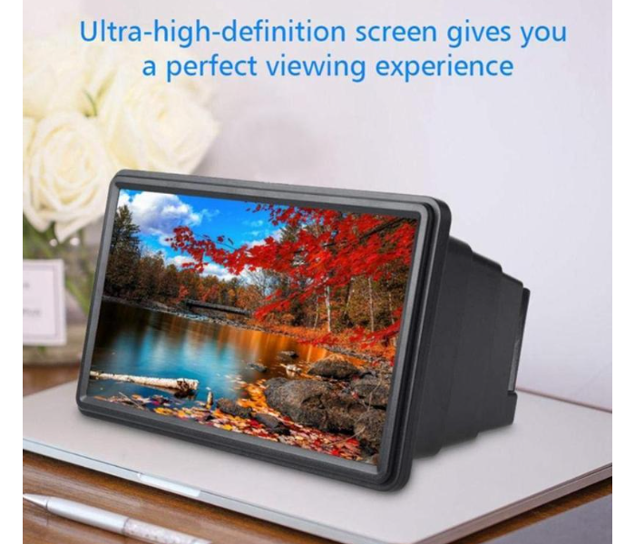 F4 Mobile Phone HD 3D Screen Magnifier - Black 2 in UAE