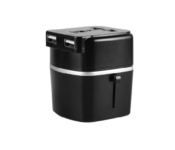 Generic 144G-1 A Compact World Travel Adapter With Dual Usb - Black 1 in UAE