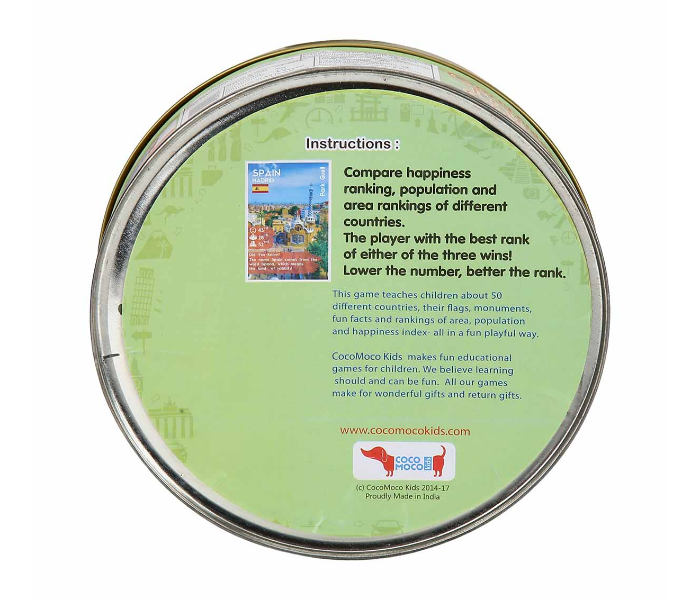 CocoMoco Kids Country Trump Cards Geography Educational Game 4 in UAE