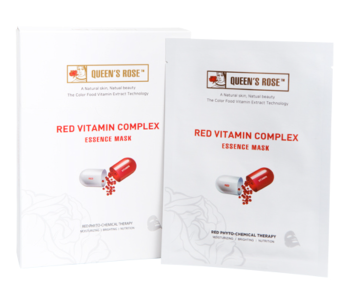 Queens Rose Red Vitamin Complex Essence Mask - Made In Korea 2 in UAE
