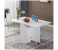 3 in 1 Rolling Dining Table Set Marble Folding Dining Table Movable Wood Office Table Kitchen Storage - White 1 in OMAN