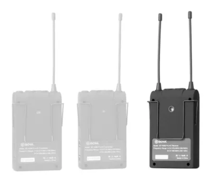 Boya RX8 Pro Dual Channel Wireless Bodypack Receiver - Black and Silver 6 in UAE