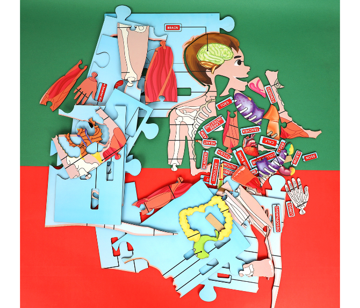 CocoMoco Kids Human Body Wood Floor Puzzle 7 in UAE