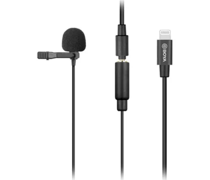 Boya M2 Lavalier Lightning Microphone Connector - Black 1 in UAE