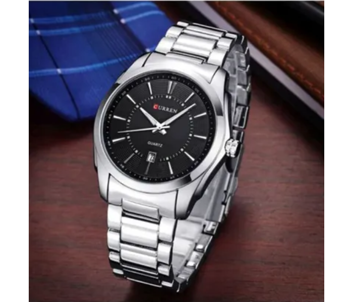 Curren WT-CU-8072-B Water Resistant Analog Watch for Men - Silver 2 in UAE