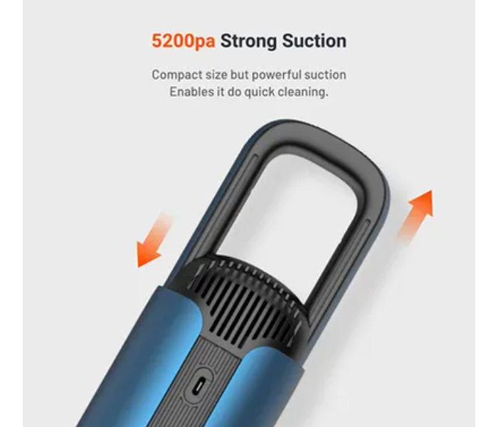 Porodo 80W Portable Vacuum Cleaner - Black and Blue 4 in UAE