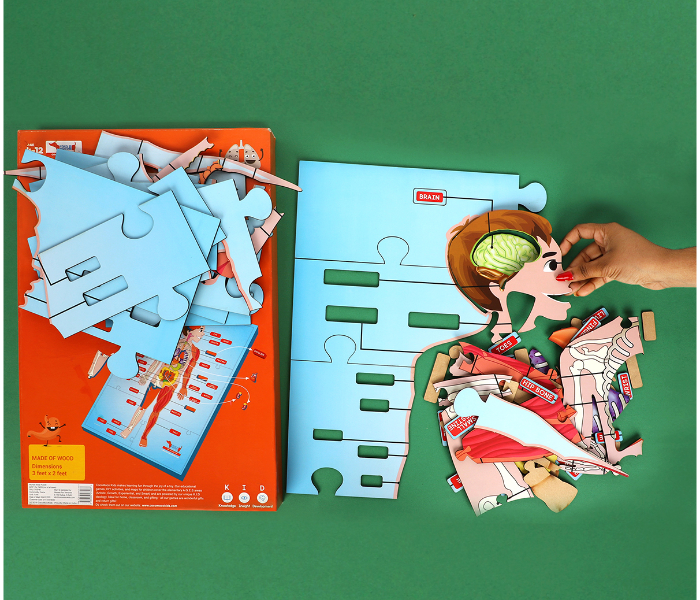 CocoMoco Kids Human Body Wood Floor Puzzle 6 in UAE