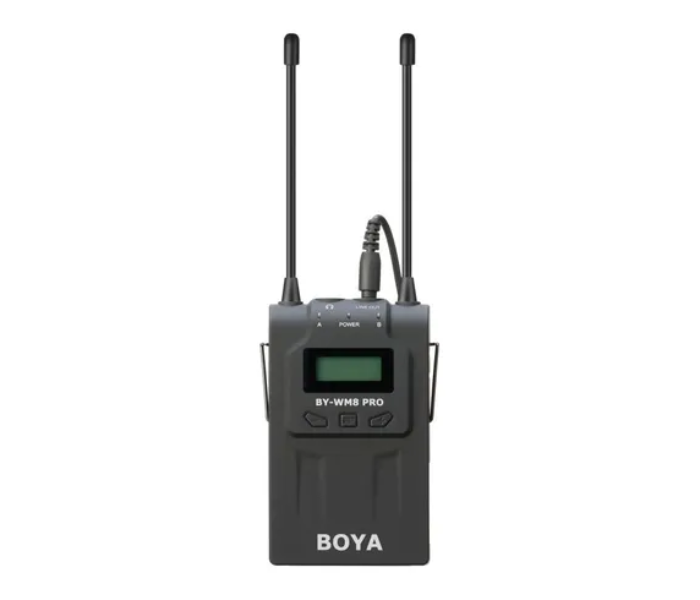 Boya RX8 Pro Dual Channel Wireless Bodypack Receiver - Black and Silver 1 in UAE