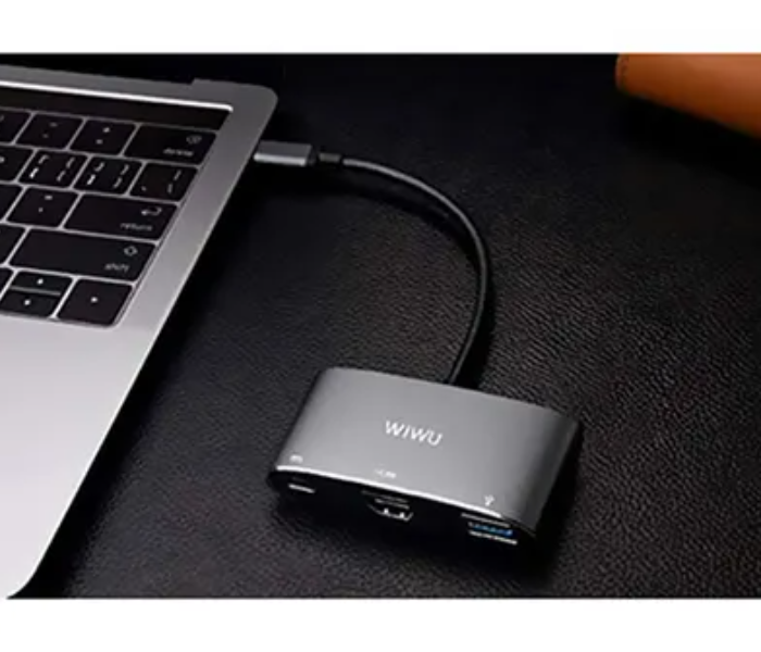 Wiwu Apollo 3-in-1 Adapter - Black 4 in UAE