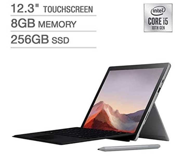 Microsoft Surface Pro 7 – 12.3 Touch-Screen - 10th Gen Intel Core i5 -  16GB Memory - 256GB SSD – Platinum