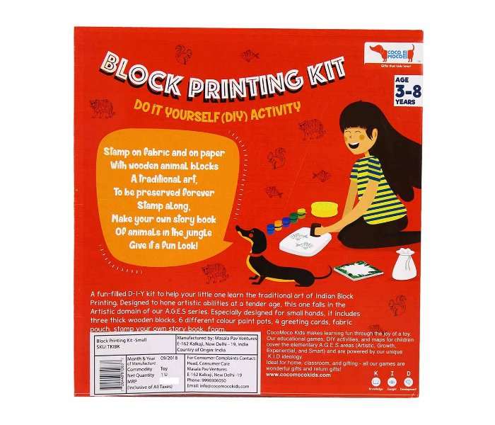 CocoMoco Kids Block Printing DIY Activity Kit 5 in UAE