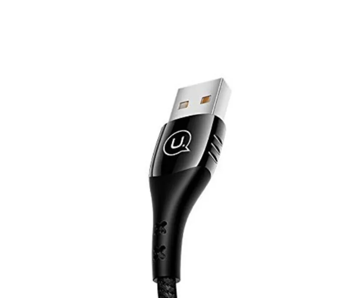 Usams USB To Type-C Data Sync and Charging Cable - Black and Silver 2 in UAE