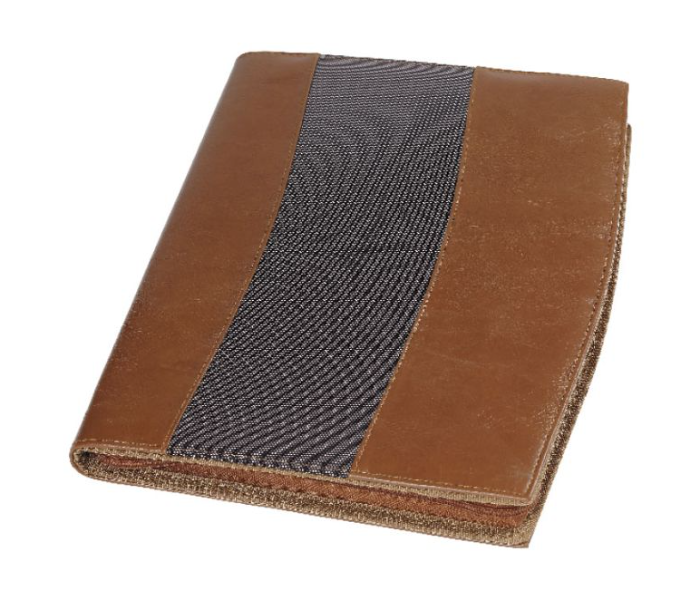 Generic 92G-4 High Quality Leather Zippered Folder Gazzete - Brown 1 in UAE