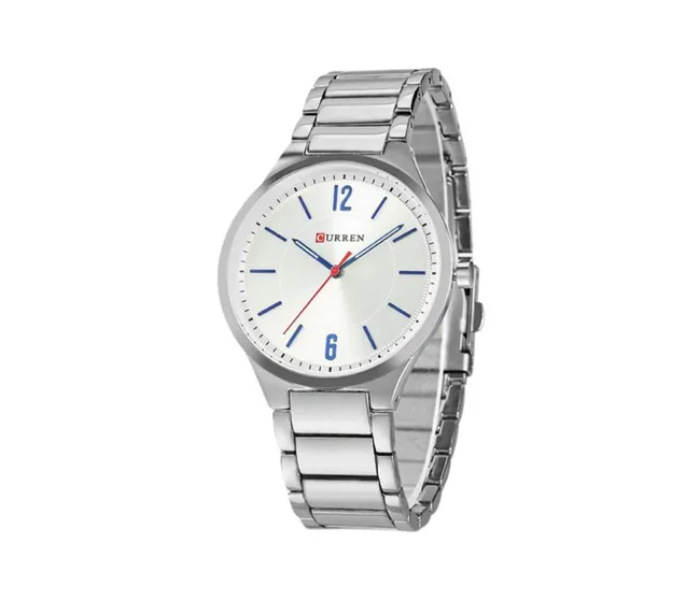 Curren 8280 Water Resistant Analog Watch for Men - Silver 1 in UAE