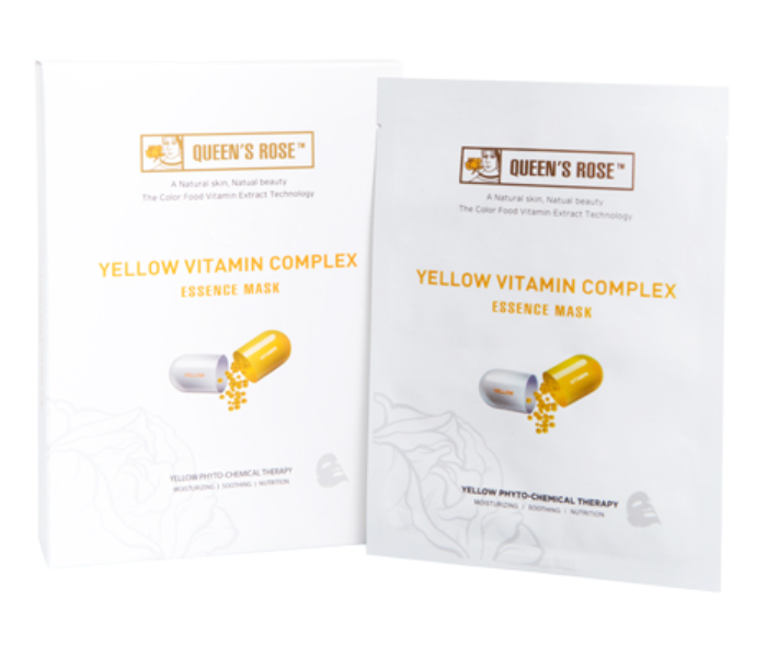 Queens Rose Yellow Vitamin Complex Essence Mask - Made In Korea 2 in UAE