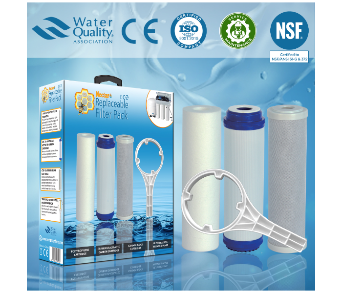 Nectar NC-ECK-01 Eco Replaceable Kit Including Sediment Filter, Granular Carbon and Carbon Block Filter 4 in UAE
