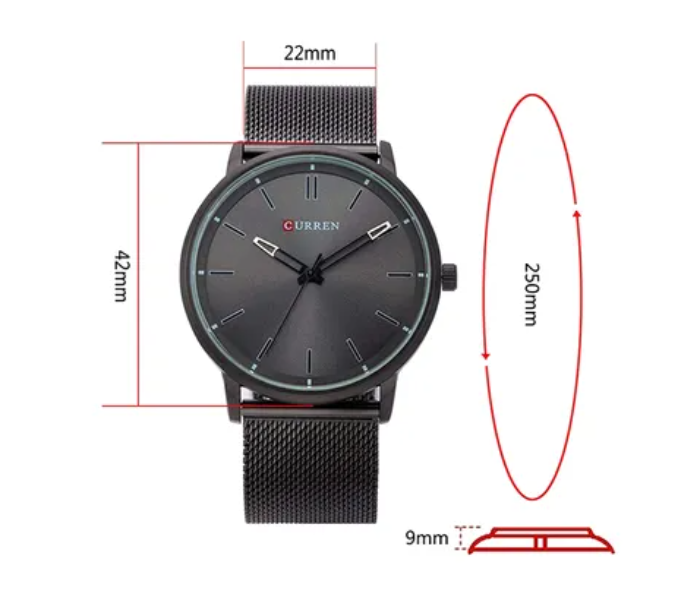 Curren 8233 Water Resistant Stainless Steel Analog Watch for Men 3 in UAE