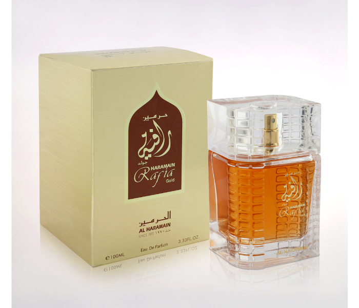 Al Haramain 100ml Rafia Gold Spray 1 in OMAN