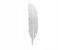 Beautiful Feather Shape 3D Mirror Wall Sticker - White 1 in UAE