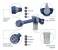 8 In 1 Multifunctional High Pressure Water Sprayer Gun- Blue 4 in KSA