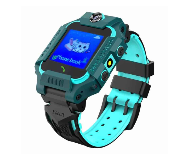 Kids Positioning GPS Smart Watch With Micro Sim Card and HD Touch Screen - Green and Blue 1 in UAE