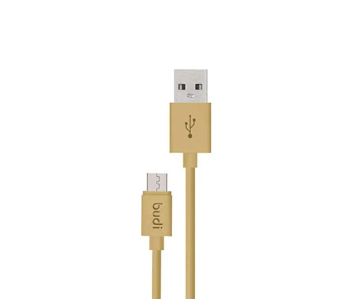 Budi Micro 1.2 Meter USB Charging Data Cable - Mustard Yellow 1 in UAE