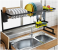 Kitchen Rack Shelf Dish Drying Rack 85cm Over The Sink - Black 1 in KSA
