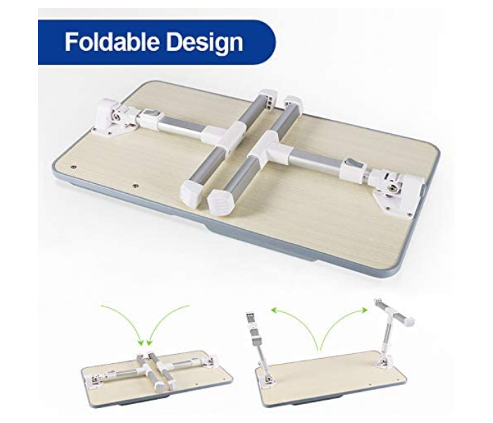 Large Adjustable Laptop Table with Foldable and Angle Adjustable Tray 3 in UAE