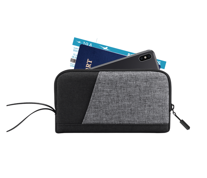 Generic 2NW–1 UV Travel Portable Sanitizing Wallet - Black And Grey 2 in UAE