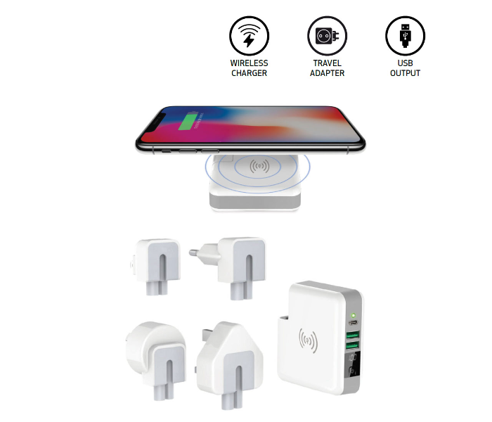 Generic 16G-1 3 In 1 Global Travel Adapter - White 2 in UAE