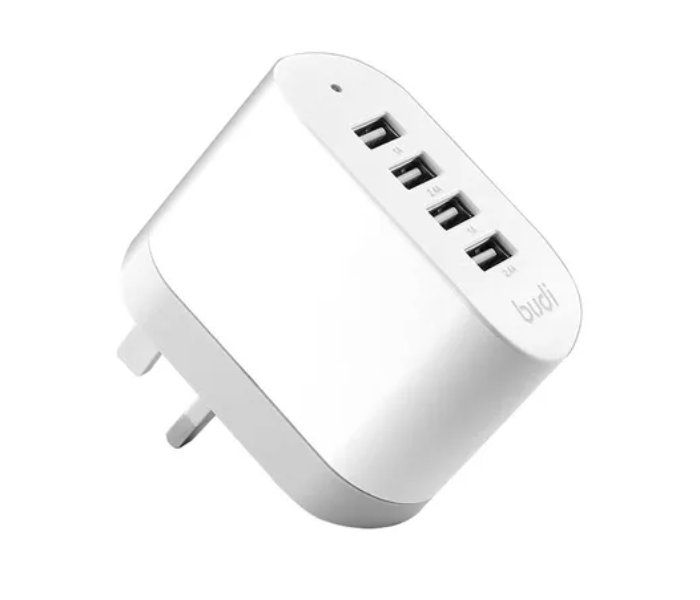 Budi Portable Adapter with 4 USB Ports - White 1 in UAE