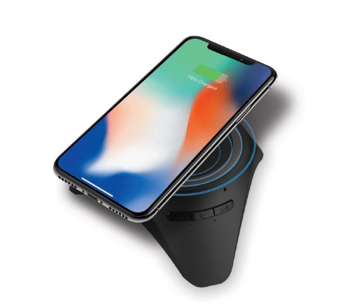 Generic 18G-2 Ufo Shaped Bluetooth Speaker With Wireless Charger - Black 1 in UAE