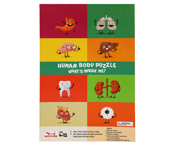 CocoMoco Kids Human Body Wood Floor Puzzle 1 in UAE