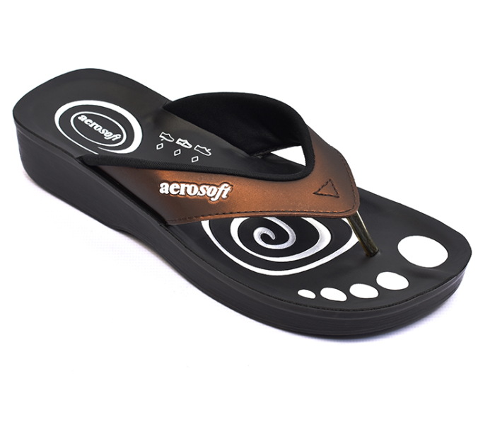 Aerosoft A0801 EU38 Ladies Slipper - Brown 1 in UAE