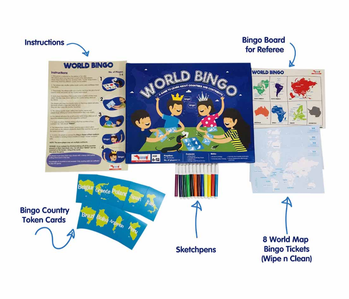 CocoMoco Kids World Bingo Geography Educational Game 3 in UAE