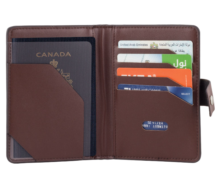 Generic 102G-1 Minimalist Passport Holder - Brown 2 in UAE
